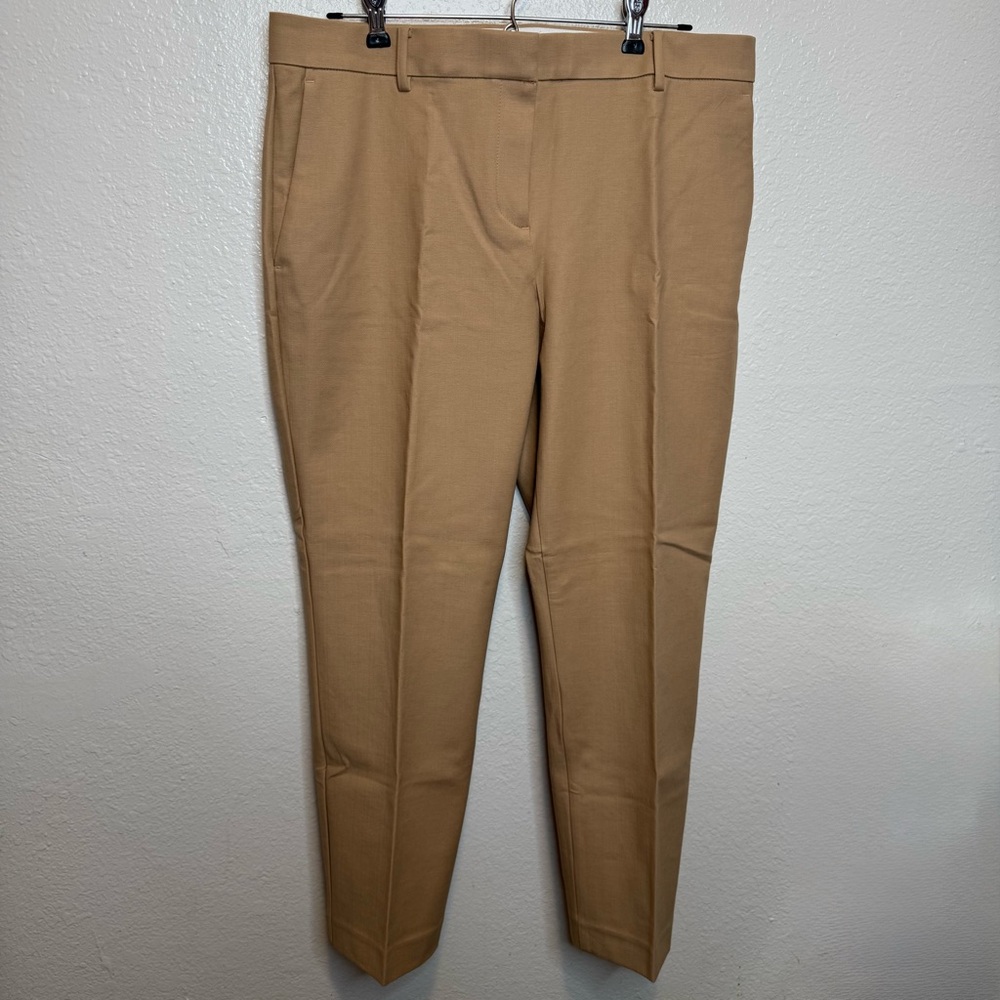 Ann Taylor Eva Dress Pants Ankle Length Mid Rise Khaki Classic New Size 10